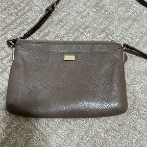 Coach taupe leather crossbody